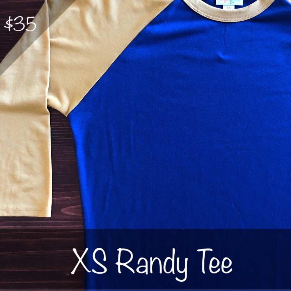 LuLaRoe 3/4 Sleeve Randy Tshirt